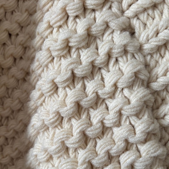 Anthropologie Cream Chunky Knit Cardigan - Picture 3 of 6